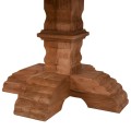 DINING TABLE ROUND PROVENCE FK9642 RECYCLED TEAK WOOD CARVED LEG-8cm.TABLETOP Φ180x76Hcm.