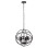 CEILING PENDANT LAMP FK4127 BLACK METAL SPHERE 6-LIGHT Φ42x108Hcm.