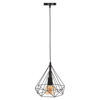 CEILING PENDANT LAMP FK4063 BLACK METAL CAP 25x22x123Hcm.