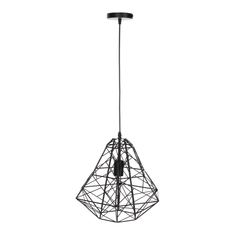 CEILING PENDANT LAMP FK4067 BLACK METAL MESH CAP 36x30x130Hcm. CEILING PENDANT LAMP FK4067 BLACK METAL MESH CAP 36x30x130Hcm.