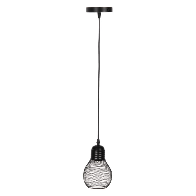 CEILING PENDANT LAMP FK4171 BLACK METAL MESH CAP Φ13x125Hcm. CEILING PENDANT LAMP FK4171 BLACK METAL MESH CAP Φ13x125Hcm.