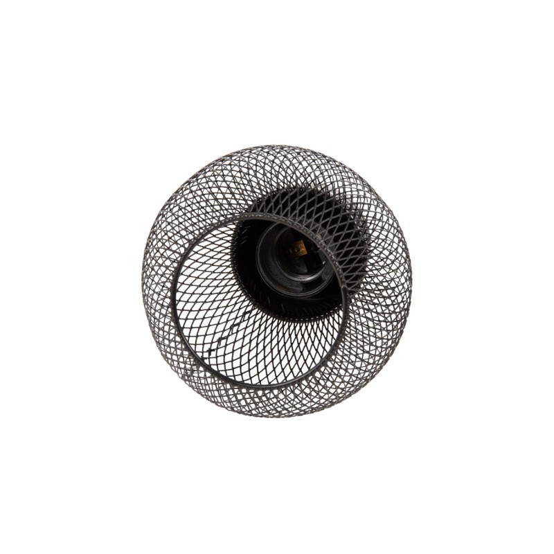 CEILING PENDANT LAMP FK4171 BLACK METAL MESH CAP Φ13x125Hcm. CEILING PENDANT LAMP FK4171 BLACK METAL MESH CAP Φ13x125Hcm.