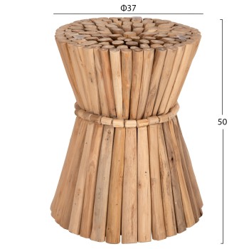 SIDE TABLE ROUND COOTER FK9792 TEAK BRANCHES IN NATURAL Φ37x50Hcm. SIDE TABLE ROUND COOTER FK9792 TEAK BRANCHES IN NATURAL Φ37x50Hcm.