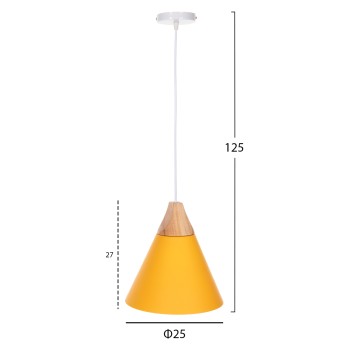 CEILING PENDANT LAMP FK4146 YELLOW METAL CAP Φ25x125Hcm. CEILING PENDANT LAMP FK4146 YELLOW METAL CAP Φ25x125Hcm.
