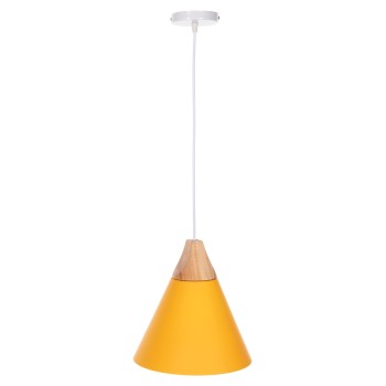 CEILING PENDANT LAMP FK4146 YELLOW METAL CAP Φ25x125Hcm.