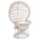 ARMCHAIR ROYAL PEACOCK FK9342.02 RATTAN IN WHITE- CUSHION WHITE 114x72x150Hcm.
