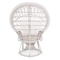 ARMCHAIR ROYAL PEACOCK FK9342.02 RATTAN IN WHITE- CUSHION WHITE 114x72x150Hcm. ARMCHAIR ROYAL PEACOCK FK9342.02 RATTAN IN WHITE- CUSHION WHITE 114x72x150Hcm.