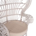 ARMCHAIR ROYAL PEACOCK FK9342.02 RATTAN IN WHITE- CUSHION WHITE 114x72x150Hcm. ARMCHAIR ROYAL PEACOCK FK9342.02 RATTAN IN WHITE- CUSHION WHITE 114x72x150Hcm.