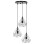 CEILING PENDANT LAMP FK4041 3-LIGHT BLACK METAL 25x22x123Hcm.