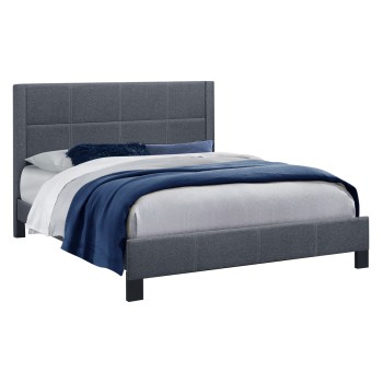 BED TRILLOP FK666.02 DARK GREY FABRIC- 160x200cm. MATTRESS
