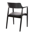 DINING ARMCHAIR KINGSLEY FK9634.02 MAHOGANY WOOD-BLACK VINYL 58x53x80Hcm. DINING ARMCHAIR KINGSLEY FK9634.02 MAHOGANY WOOD-BLACK VINYL 58x53x80Hcm.