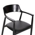 DINING ARMCHAIR KINGSLEY FK9634.02 MAHOGANY WOOD-BLACK VINYL 58x53x80Hcm. DINING ARMCHAIR KINGSLEY FK9634.02 MAHOGANY WOOD-BLACK VINYL 58x53x80Hcm.