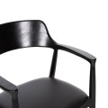 DINING ARMCHAIR KINGSLEY FK9634.02 MAHOGANY WOOD-BLACK VINYL 58x53x80Hcm. DINING ARMCHAIR KINGSLEY FK9634.02 MAHOGANY WOOD-BLACK VINYL 58x53x80Hcm.