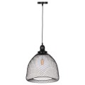 CEILING PENDANT LAMP FK4100 BLACK METAL MESH BEL-SHAPED CAP Φ32x137Hcm. CEILING PENDANT LAMP FK4100 BLACK METAL MESH BEL-SHAPED CAP Φ32x137Hcm.