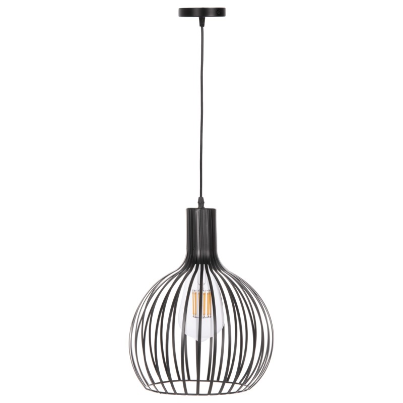 CEILING PENDANT LAMP FK4164 BLACK METAL CAP Φ28x138Hcm. CEILING PENDANT LAMP FK4164 BLACK METAL CAP Φ28x138Hcm.