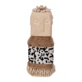 TABLE STATUETTE SUMBA FK4309 MADE OF WHITE PARAS STONE-BEADS-SEAGRASS ROPE 7x7x17Hcm. TABLE STATUETTE SUMBA FK4309 MADE OF WHITE PARAS STONE-BEADS-SEAGRASS ROPE 7x7x17Hcm.