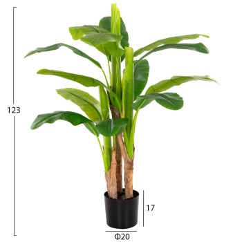 DECORATIVE SYNTHETIC PLANT FK7968 BANΑΝΑ TREE IN POT 123H cm.