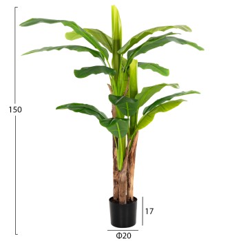 DECORATIVE SYNTHETIC PLANT FK7977 BANΑΝΑ TREE IN POT 150H cm.