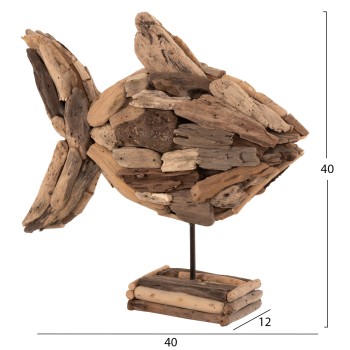 TABLE DECORATION FISH FK4271 DRIFTWOOD IN NATURAL 40x12x40Hcm. TABLE DECORATION FISH FK4271 DRIFTWOOD IN NATURAL 40x12x40Hcm.