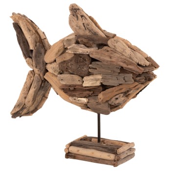 TABLE DECORATION FISH FK4271 DRIFTWOOD IN NATURAL 40x12x40Hcm.
