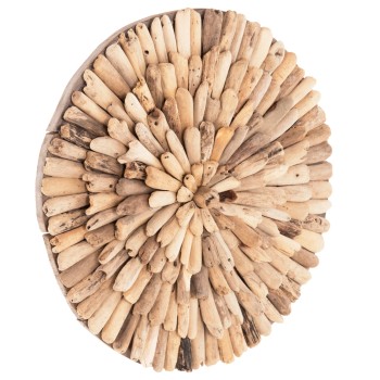 WALL DECORATION ROUND CHIIKI FK4297 DRIFTWOOD IN NATURAL Φ40 cm.
