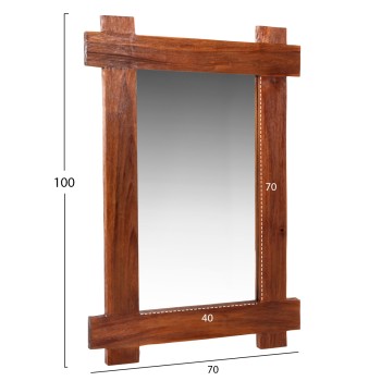 WALL MIRROR FK4303 RECYCLED TEAK IN NATURAL COLOR 70x100Hcm. WALL MIRROR FK4303 RECYCLED TEAK IN NATURAL COLOR 70x100Hcm.