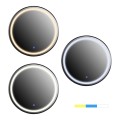WALL MIRROR ROUND IMAGE FK9579.01 ALUMINUM IN BLACK-LED LIGHT Φ60x3cm. WALL MIRROR ROUND IMAGE FK9579.01 ALUMINUM IN BLACK-LED LIGHT Φ60x3cm.
