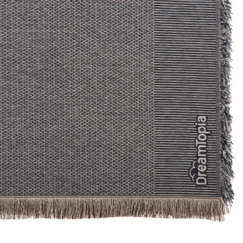 SOFA COVER-THROW WITH FRINGES DREAMTOPIA FK12162.09 IN BLUE COLOR 245X170cm.