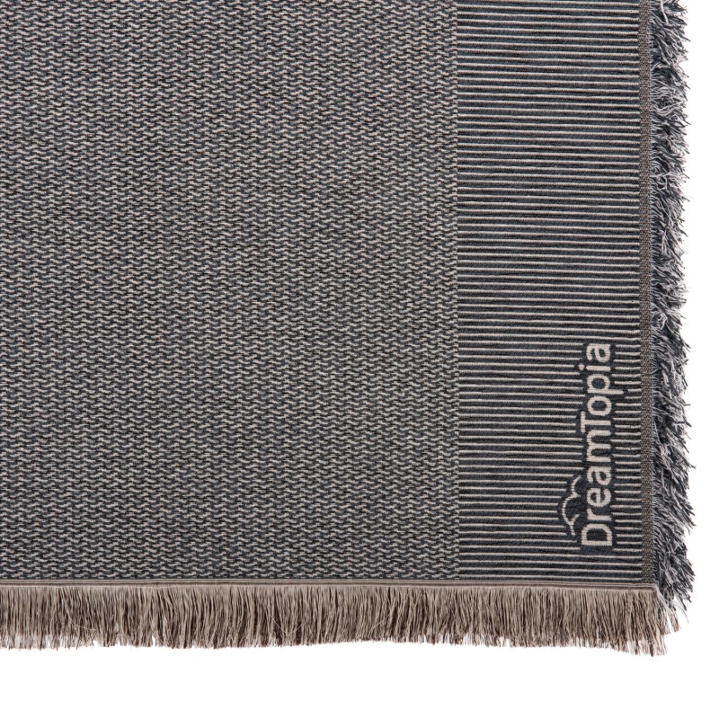 SOFA COVER-THROW WITH FRINGES DREAMTOPIA FK12162.09 IN BLUE COLOR 245X170cm. SOFA COVER-THROW WITH FRINGES DREAMTOPIA FK12162.09 IN BLUE COLOR 245X170cm.