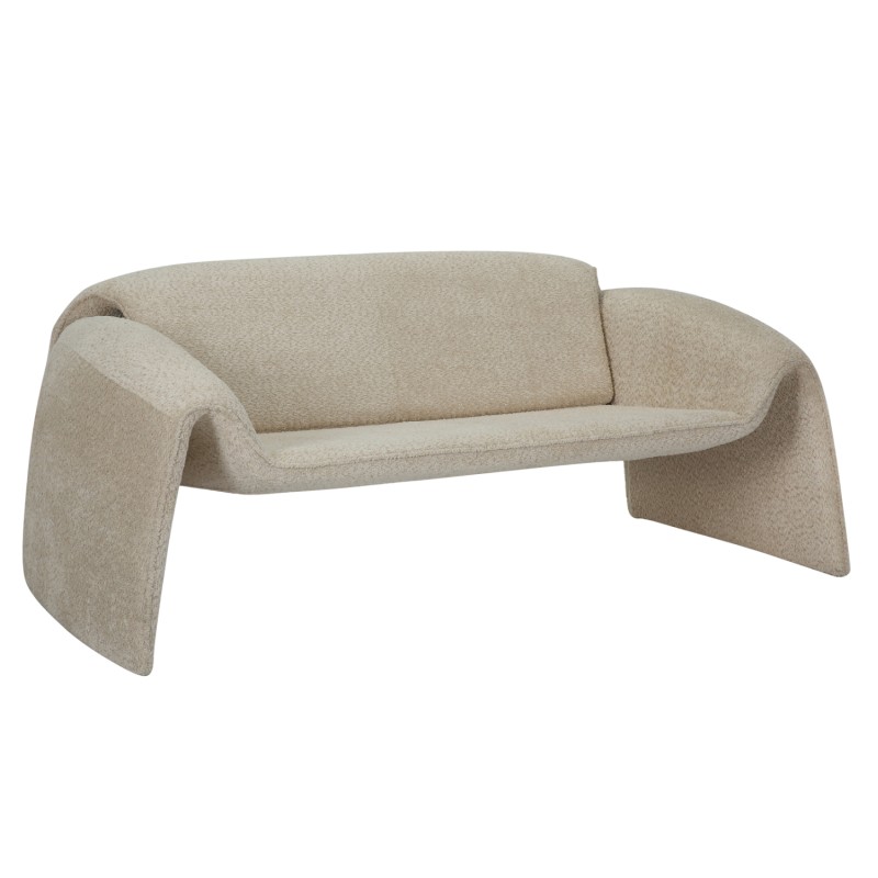 SOFA 2-SEATER LAFORGE FK9680.03 METAL FRAME-BEIGE BOUCLE FABRIC 160x80x63Hcm. SOFA 2-SEATER LAFORGE FK9680.03 METAL FRAME-BEIGE BOUCLE FABRIC 160x80x63Hcm.