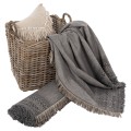 SOFA COVER-THROW WITH FRINGES DREAMTOPIA FK12165.05 IN LIGHT GREY COLOR 295X170cm. SOFA COVER-THROW WITH FRINGES DREAMTOPIA FK12165.05 IN LIGHT GREY COLOR 295X170cm.