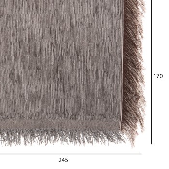 SOFA COVER-THROW WITH FRINGES DREAMTOPIA FK12161.07 IN GREY COLOR 245X170cm.