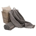 SOFA COVER-THROW WITH FRINGES DREAMTOPIA FK12161.07 IN GREY COLOR 245X170cm. SOFA COVER-THROW WITH FRINGES DREAMTOPIA FK12161.07 IN GREY COLOR 245X170cm.