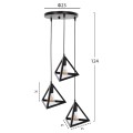 CEILING PENDANT LAMP FK4182 3 BLACK METAL CAPS PYRAMID Φ23x124Hcm. CEILING PENDANT LAMP FK4182 3 BLACK METAL CAPS PYRAMID Φ23x124Hcm.