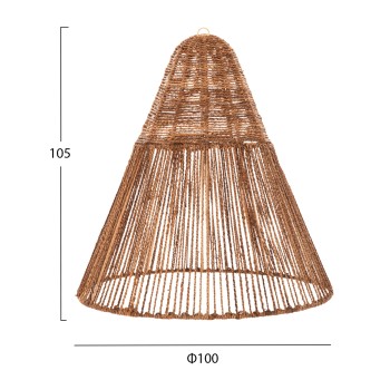 CEILING PENDANT LAMP FK4034 DRIED BANANA TREE FIBERS IN BROWN COLOR Φ100x100-105Hcm.