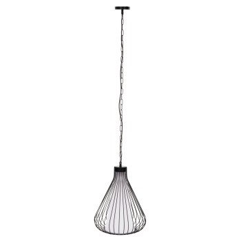 CEILING PENDANT LAMP FK4074 BLACK METAL CAP Φ33x141Hcm.