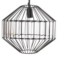 CEILING PENDANT LAMP FK4092 BLACK METAL CAP Φ33,5x29-127,5Hcm. CEILING PENDANT LAMP FK4092 BLACK METAL CAP Φ33,5x29-127,5Hcm.