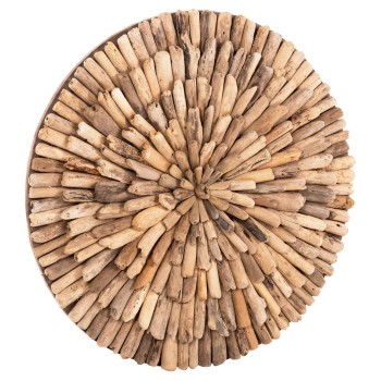 WALL DECORATION ROUND CHIIKI FK4298 DRIFTWOOD IN NATURAL Φ60 cm.