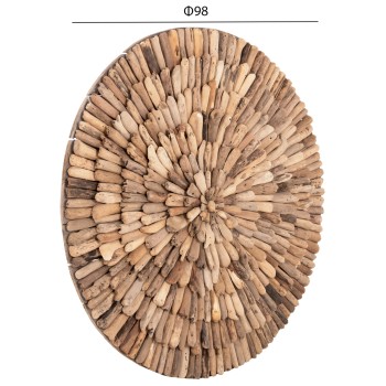 WALL DECORATION ROUND CHIIKI FK4300 DRIFTWOOD IN NATURAL Φ98 cm. WALL DECORATION ROUND CHIIKI FK4300 DRIFTWOOD IN NATURAL Φ98 cm.