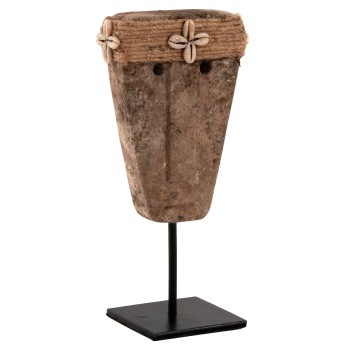 TABLE DECOR FACE FK4315 PARAS STONE IN BLACK METAL STAND 7x10x7x21H cm.