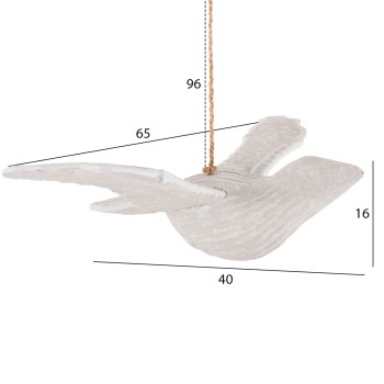 PENDANT DECORATION SEAGULL FK4301 ALBASIA WOOD IN WHITEWASH 65x40x16-96H cm. PENDANT DECORATION SEAGULL FK4301 ALBASIA WOOD IN WHITEWASH 65x40x16-96H cm.