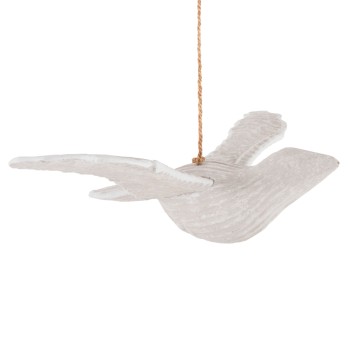PENDANT DECORATION SEAGULL FK4301 ALBASIA WOOD IN WHITEWASH 65x40x16-96H cm.
