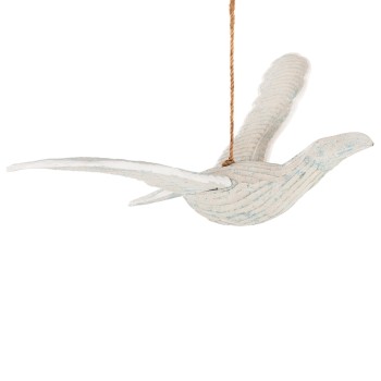 PENDANT DECORATION SEAGULL FK4302 ALBASIA WOOD IN BLUEWASH 93x62x12-100H cm.m.