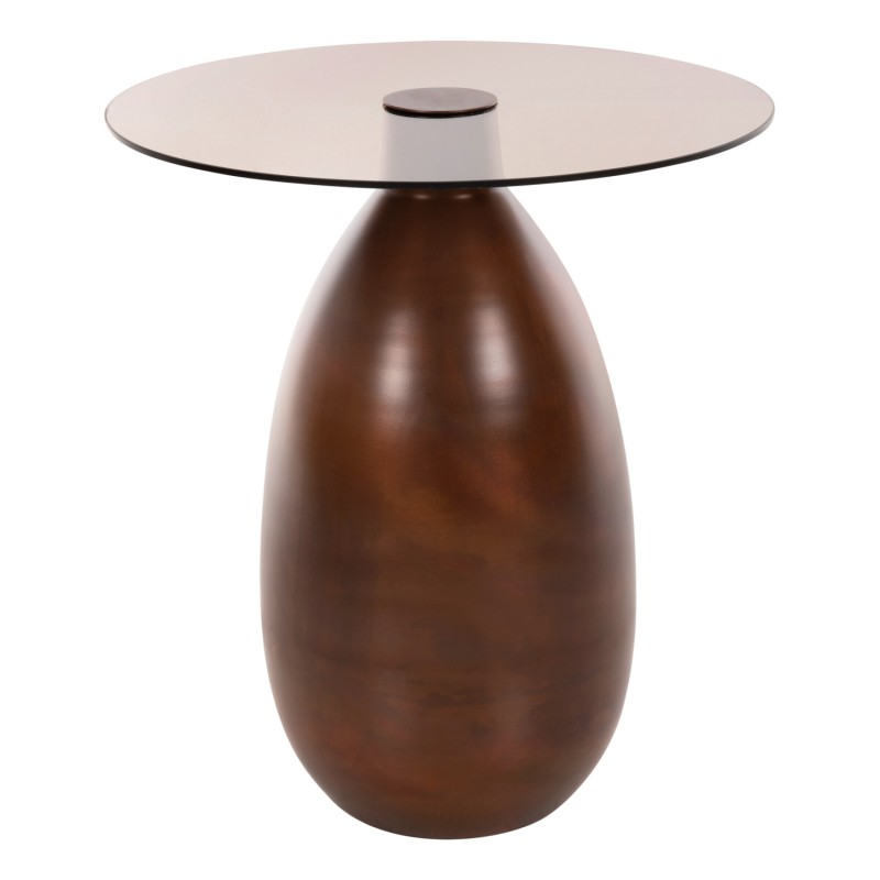 SIDE TABLES 2PCS REGEN FK9666 METAL IN COPPER-GLASS TOP Φ44 & Φ40 cm. SIDE TABLES 2PCS REGEN FK9666 METAL IN COPPER-GLASS TOP Φ44 & Φ40 cm.