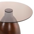 SIDE TABLES 2PCS REGEN FK9666 METAL IN COPPER-GLASS TOP Φ44 & Φ40 cm. SIDE TABLES 2PCS REGEN FK9666 METAL IN COPPER-GLASS TOP Φ44 & Φ40 cm.