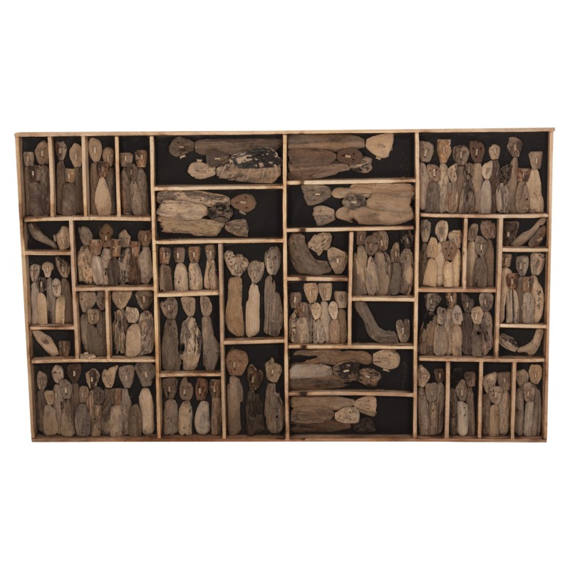 WALL DECORATION MYST FK4281 FRAME WITH FIGURINES MADE OF DRIFTWOOD 200x6x120Hcm. WALL DECORATION MYST FK4281 FRAME WITH FIGURINES MADE OF DRIFTWOOD 200x6x120Hcm.