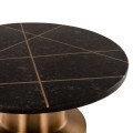 SIDE TABLE CLAYDEE FK9675 METAL IN GOLD-BLACK INLAY MARBLE TOP Φ41x54,5Hcm. SIDE TABLE CLAYDEE FK9675 METAL IN GOLD-BLACK INLAY MARBLE TOP Φ41x54,5Hcm.