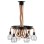 CEILING PENDANT LAMP FK4130 6-LIGHT BLACK METAL-ROPE Φ54-60x125Hcm.