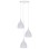 CEILING PENDANT LAMP FK4138 3-LIGHT WHITE METAL Φ33x33-115Hcm.