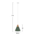 CEILING PENDANT LAMP FK4147 GREEN METAL CAP Φ25x118Hcm. CEILING PENDANT LAMP FK4147 GREEN METAL CAP Φ25x118Hcm.